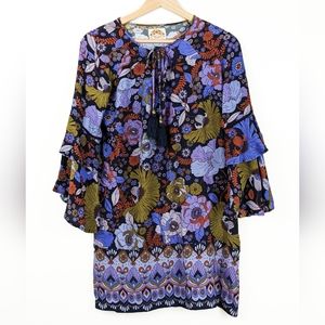 EUC Nine Lives Bazaar Agnes Dress, Twilight